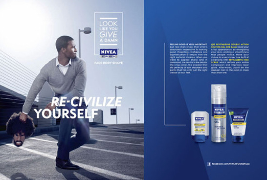 campagne publicitaire Nivea for men - Re-civilze yourself"